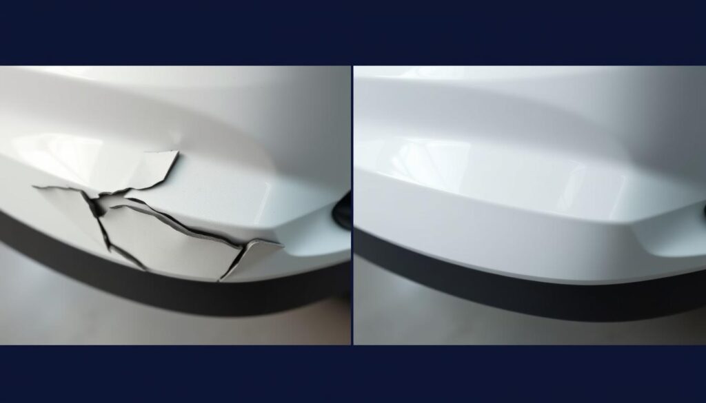 before and after bumper repair before and after bumper repair