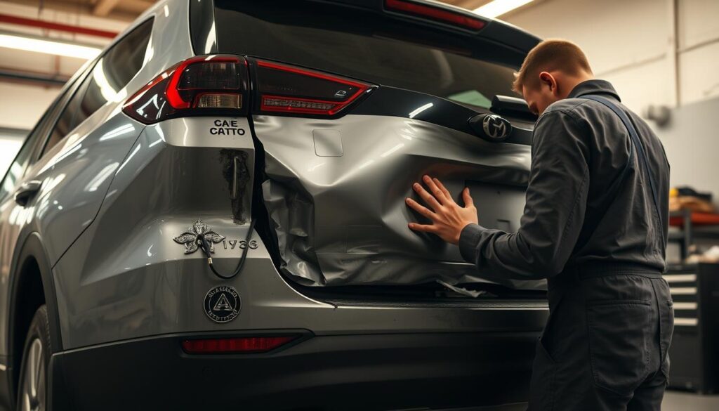 rear-end collision damage inspection rear-end collision damage inspection