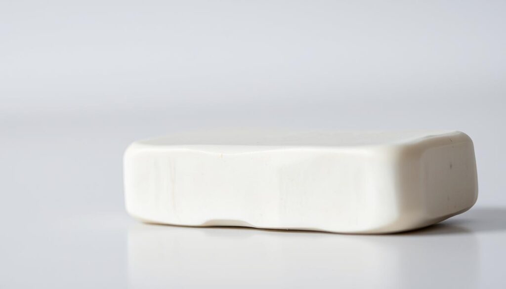 A close-up view of a clay bar, a detailing tool used for paint restoration. The clay bar is shown against a soft, out-of-focus background, with a muted, slightly hazy lighting that conveys a sense of gentle, precise focus. The clay bar itself is rendered in a realistic, high-detail fashion, with a smooth, supple texture and a subtle matte finish that captures the material's tactile qualities. The angle and framing of the image emphasize the clay bar's function and importance in the paint restoration process, making it a visually informative and aesthetically pleasing illustration for the corresponding article section. A close-up view of a clay bar, a detailing tool used for paint restoration. The clay bar is shown against a soft, out-of-focus background, with a muted, slightly hazy lighting that conveys a sense of gentle, precise focus. The clay bar itself is rendered in a realistic, high-detail fashion, with a smooth, supple texture and a subtle matte finish that captures the material's tactile qualities. The angle and framing of the image emphasize the clay bar's function and importance in the paint restoration process, making it a visually informative and aesthetically pleasing illustration for the corresponding article section.