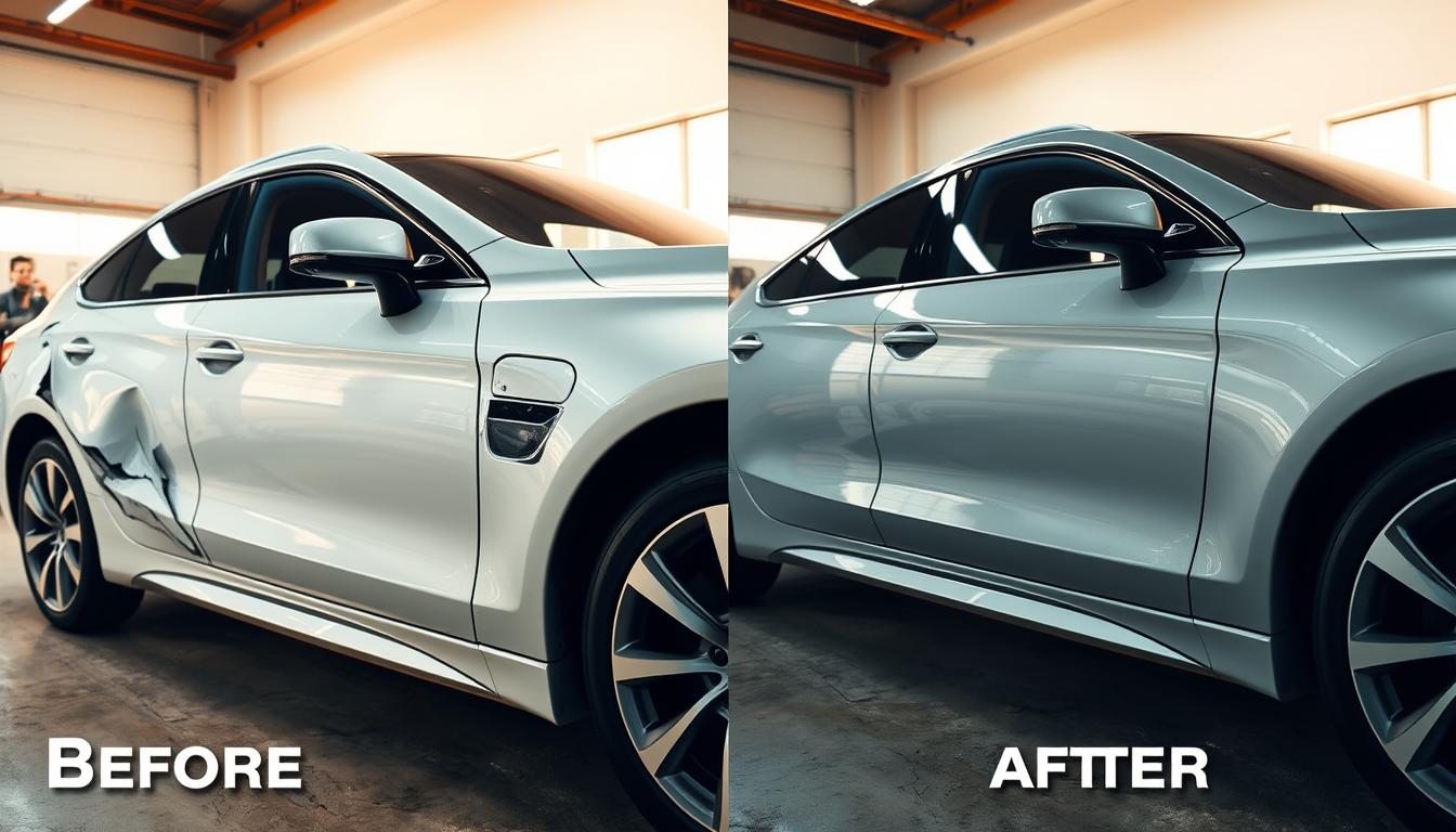 Collision repair before and after