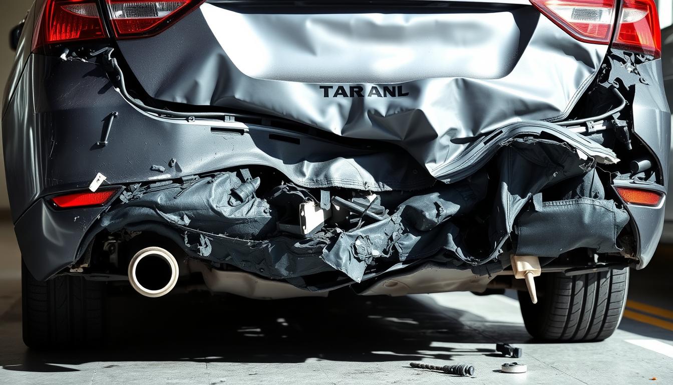 Rear collision damage