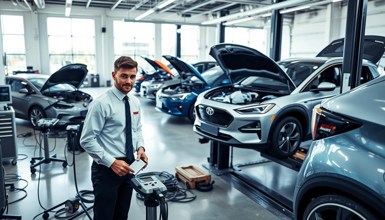 Hybrid car collision repair