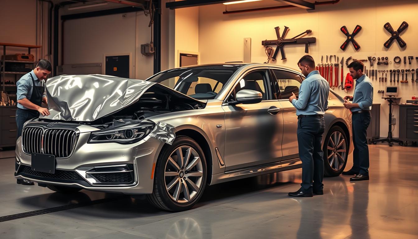 Luxury vehicle collision repair