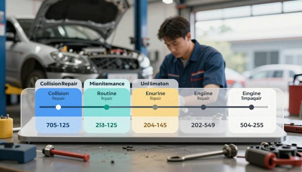 collision repair timeline comparison