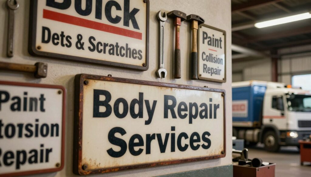 truck body repair signs truck body repair signs