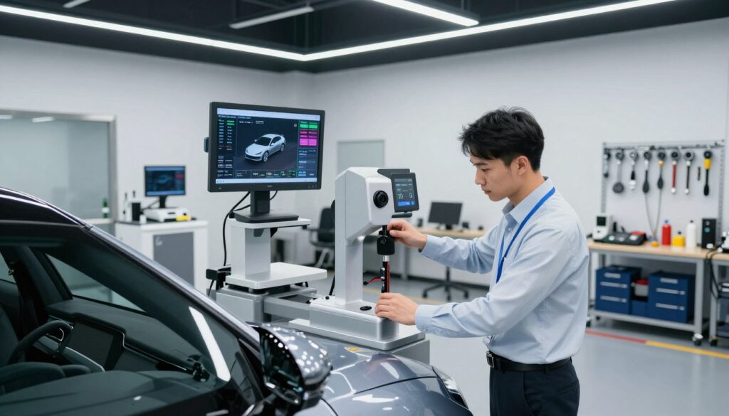 ADAS calibration in modern car body shop technology