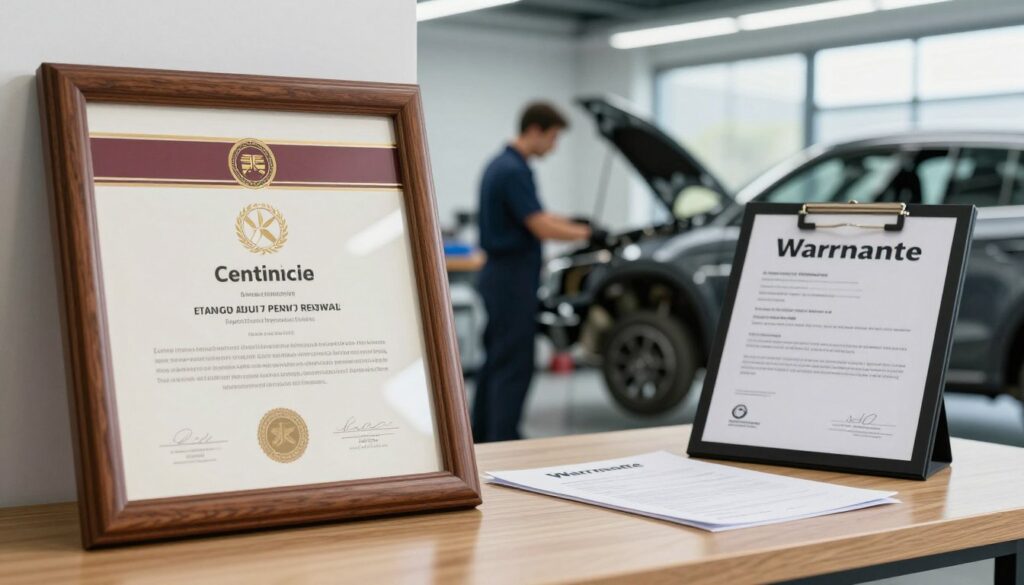 professional certification and repair warranty coverage