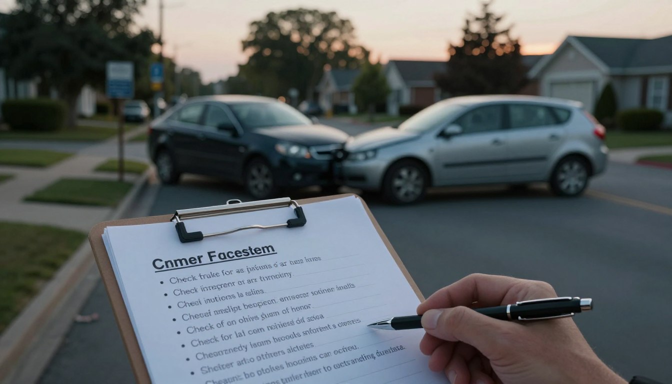 car accident checklist Walzem